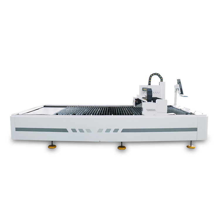 Fibre-optic laser cutter for sheet plate in single platform